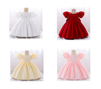 Load image into Gallery viewer, Baby Kid Girls Solid Color Embroidered Dressy Princess Dresses Wholesale 230803105
