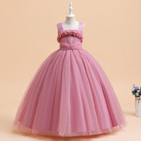 Load image into Gallery viewer, Kid Girls Solid Color Dressy Princess Dresses Wholesale 230803110
