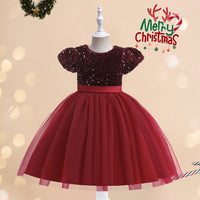 Load image into Gallery viewer, Kid Girls Solid Color Dressy Princess Dresses Wholesale 230803113
