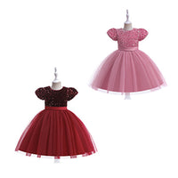 Load image into Gallery viewer, Kid Girls Solid Color Dressy Princess Dresses Wholesale 230803113
