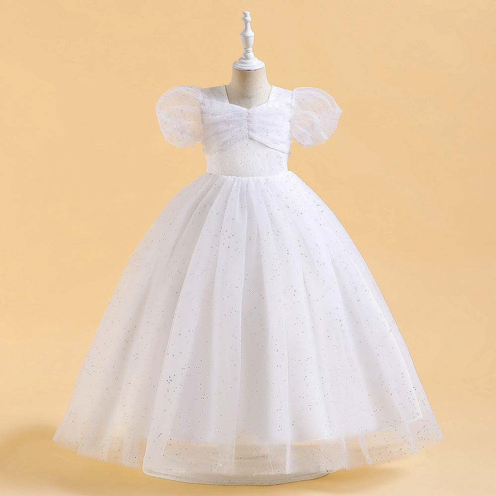 Kid Girls Solid Color Dressy Princess Dresses Wholesale 230803115