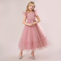 Load image into Gallery viewer, Kid Girls Solid Color Dressy Princess Dresses Wholesale 230803120

