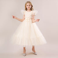 Load image into Gallery viewer, Kid Girls Solid Color Dressy Princess Dresses Wholesale 230803120
