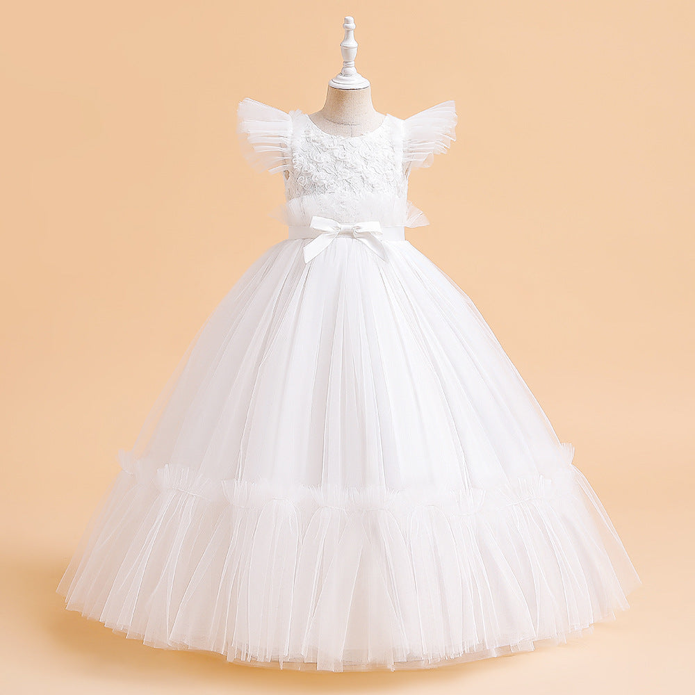 Kid Girls Solid Color Dressy Princess Dresses Wholesale 230803120