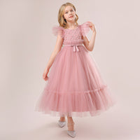 Load image into Gallery viewer, Kid Girls Solid Color Dressy Princess Dresses Wholesale 230803120

