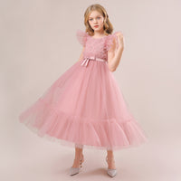 Load image into Gallery viewer, Kid Girls Solid Color Dressy Princess Dresses Wholesale 230803120
