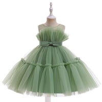 Load image into Gallery viewer, Baby Kid Big Kid Girls Solid Color Color-blocking Dressy Princess Dresses Wholesale 230803124
