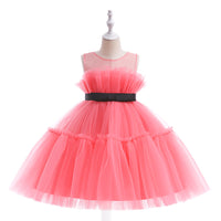 Load image into Gallery viewer, Baby Kid Big Kid Girls Solid Color Color-blocking Dressy Princess Dresses Wholesale 230803124
