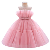 Load image into Gallery viewer, Baby Kid Big Kid Girls Solid Color Color-blocking Dressy Princess Dresses Wholesale 230803124
