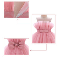 Load image into Gallery viewer, Baby Kid Big Kid Girls Solid Color Color-blocking Dressy Princess Dresses Wholesale 230803124
