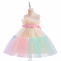 Load image into Gallery viewer, Baby Kid Big Kid Girls Solid Color Color-blocking Dressy Princess Dresses Wholesale 230803124
