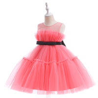Load image into Gallery viewer, Baby Kid Big Kid Girls Solid Color Color-blocking Dressy Princess Dresses Wholesale 230803124
