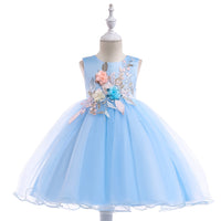 Load image into Gallery viewer, Kid Girls Solid Color Embroidered Dressy Princess Dresses Wholesale 23080313
