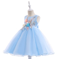 Load image into Gallery viewer, Kid Girls Solid Color Embroidered Dressy Princess Dresses Wholesale 23080313

