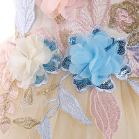 Load image into Gallery viewer, Kid Girls Solid Color Embroidered Dressy Princess Dresses Wholesale 23080313
