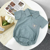 Load image into Gallery viewer, Baby Boys Solid Color Rompers Wholesale 230803130
