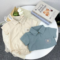 Load image into Gallery viewer, Baby Boys Solid Color Rompers Wholesale 230803130
