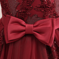 Load image into Gallery viewer, Kid Girls Solid Color Bow Embroidered Dressy Princess Dresses Wholesale 230803131
