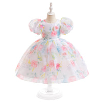 Load image into Gallery viewer, Kid Girls Flower Print Dressy Princess Dresses Wholesale 230803133
