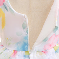 Load image into Gallery viewer, Kid Girls Flower Print Dressy Princess Dresses Wholesale 230803133
