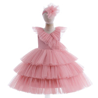 Load image into Gallery viewer, Kid Girls Solid Color Dressy Princess Dresses Wholesale 230803188
