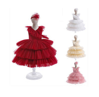 Load image into Gallery viewer, Kid Girls Solid Color Dressy Princess Dresses Wholesale 230803188

