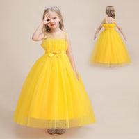 Load image into Gallery viewer, Kid Girls Solid Color Bow Dressy Princess Dresses Wholesale 230803189
