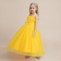 Load image into Gallery viewer, Kid Girls Solid Color Bow Dressy Princess Dresses Wholesale 230803189

