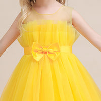 Load image into Gallery viewer, Kid Girls Solid Color Bow Dressy Princess Dresses Wholesale 230803189
