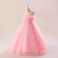 Load image into Gallery viewer, Kid Girls Solid Color Bow Dressy Princess Dresses Wholesale 230803189
