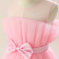 Load image into Gallery viewer, Kid Girls Solid Color Bow Dressy Princess Dresses Wholesale 230803189
