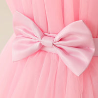 Load image into Gallery viewer, Kid Girls Solid Color Bow Dressy Princess Dresses Wholesale 230803189
