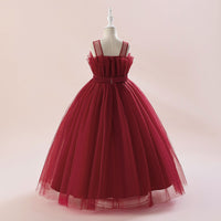 Load image into Gallery viewer, Kid Girls Solid Color Bow Dressy Princess Dresses Wholesale 230803189
