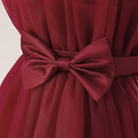Load image into Gallery viewer, Kid Girls Solid Color Bow Dressy Princess Dresses Wholesale 230803189
