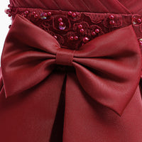 Load image into Gallery viewer, Kid Girls Solid Color Bow Dressy Princess Dresses Wholesale 230803190
