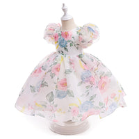 Load image into Gallery viewer, Kid Girls Flower Print Dressy Princess Dresses Wholesale 230803192
