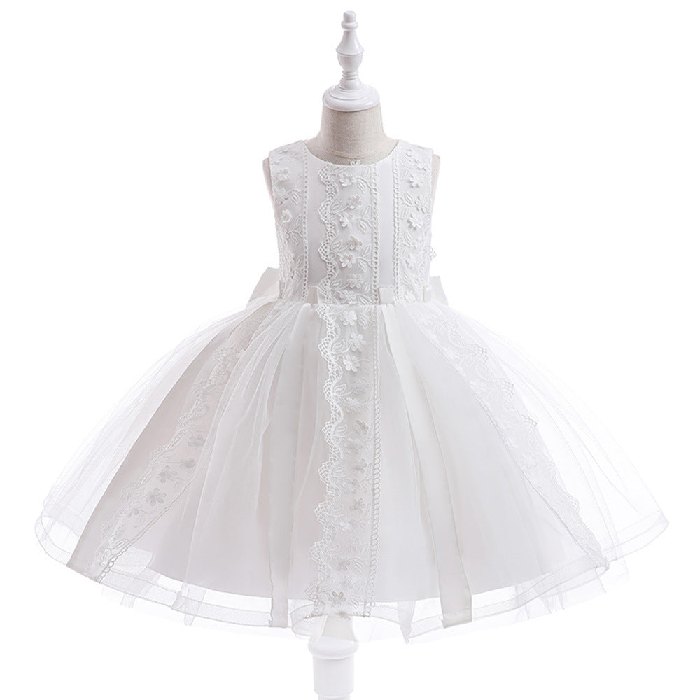 Kid Girls Solid Color Dressy Princess Dresses Wholesale 230803207