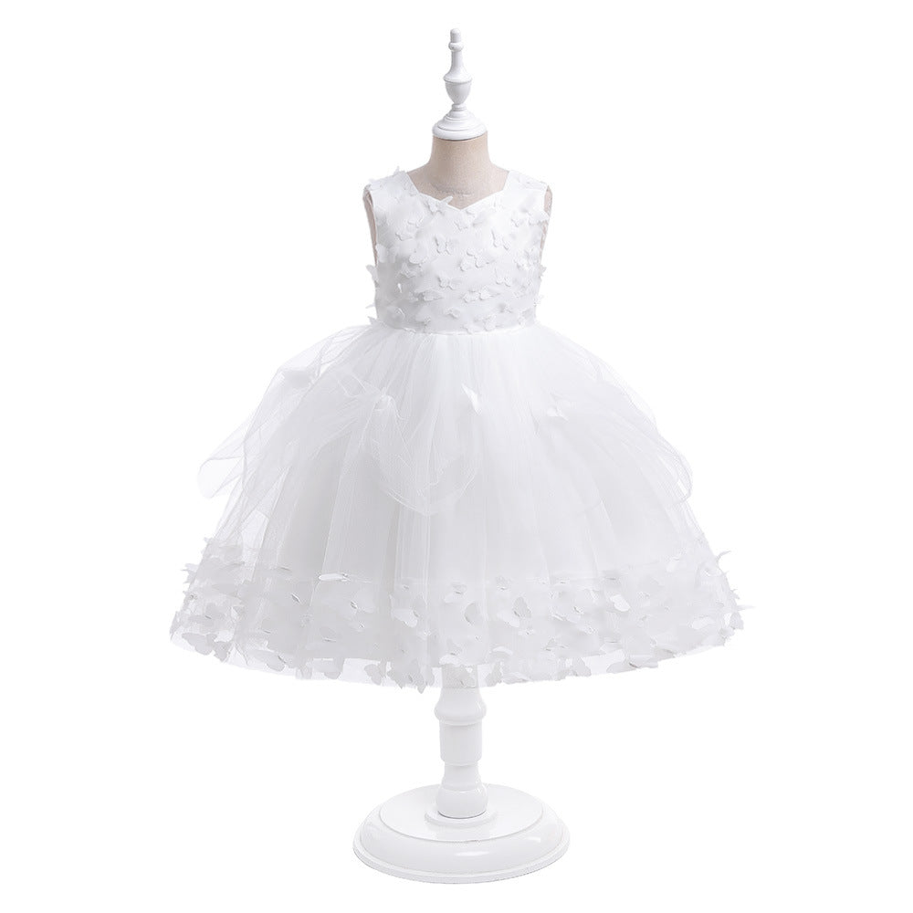 Kid Girls Solid Color Dressy Princess Dresses Wholesale 230803210