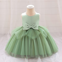 Load image into Gallery viewer, Baby Kid Girls Solid Color Bow Dressy Princess Dresses Wholesale 230803221
