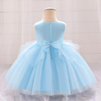 Load image into Gallery viewer, Baby Kid Girls Solid Color Bow Dressy Princess Dresses Wholesale 230803221
