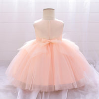 Load image into Gallery viewer, Baby Kid Girls Solid Color Bow Dressy Princess Dresses Wholesale 230803221

