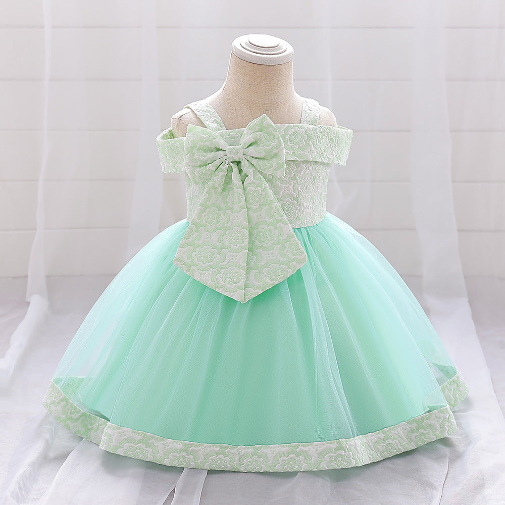 Baby Girls Solid Color Dressy Princess Dresses Wholesale 230803222