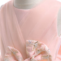 Load image into Gallery viewer, Kid Girls Solid Color Bow Dressy Princess Dresses Wholesale 230803235
