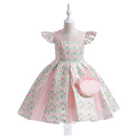 Load image into Gallery viewer, Kid Girls Flower Print Dressy Princess Dresses Wholesale 230803238
