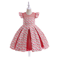 Load image into Gallery viewer, Kid Girls Flower Print Dressy Princess Dresses Wholesale 230803238
