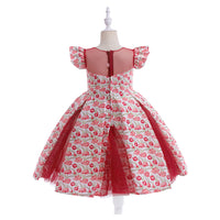 Load image into Gallery viewer, Kid Girls Flower Print Dressy Princess Dresses Wholesale 230803238
