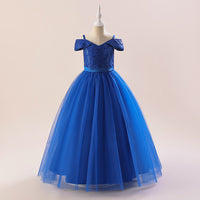 Load image into Gallery viewer, Kid Girls Solid Color Dressy Princess Dresses Wholesale 230803243

