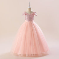 Load image into Gallery viewer, Kid Girls Solid Color Dressy Princess Dresses Wholesale 230803243
