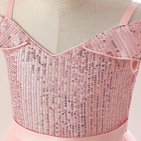 Load image into Gallery viewer, Kid Girls Solid Color Dressy Princess Dresses Wholesale 230803243
