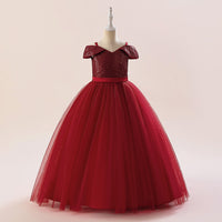 Load image into Gallery viewer, Kid Girls Solid Color Dressy Princess Dresses Wholesale 230803243
